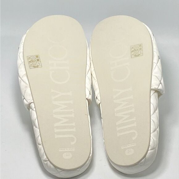 Jimmy Choo Crystal Embellished Satin Slippers size 39 - Picture 10 of 11